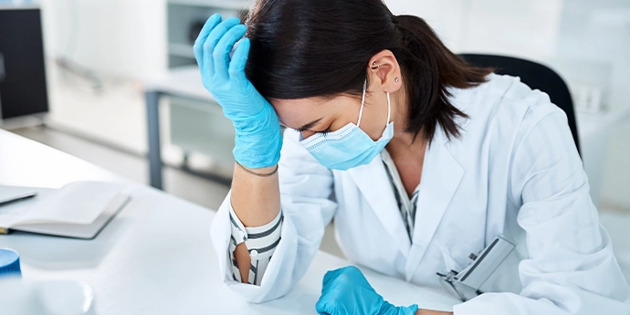 stressed out lab tech