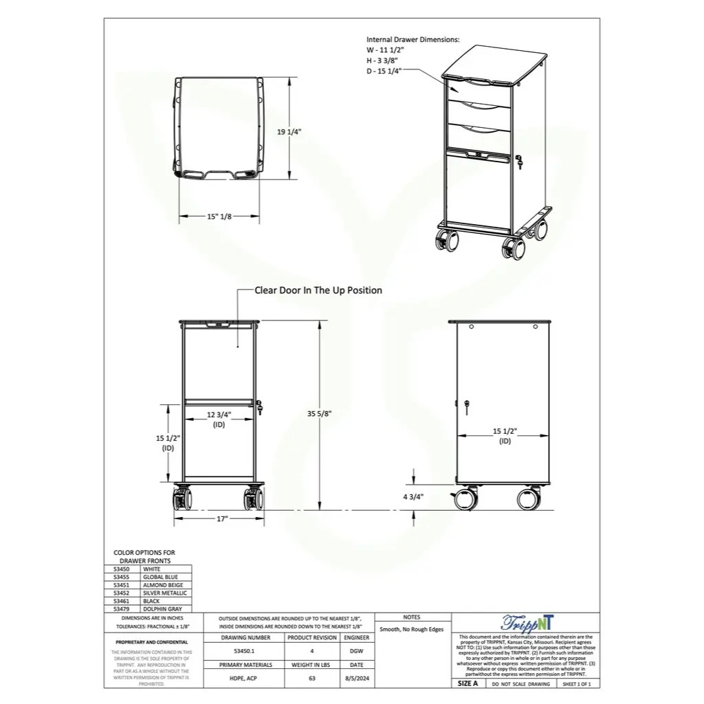 Core SP Cart with 6 Dolphin Gray Drawers (5).webp