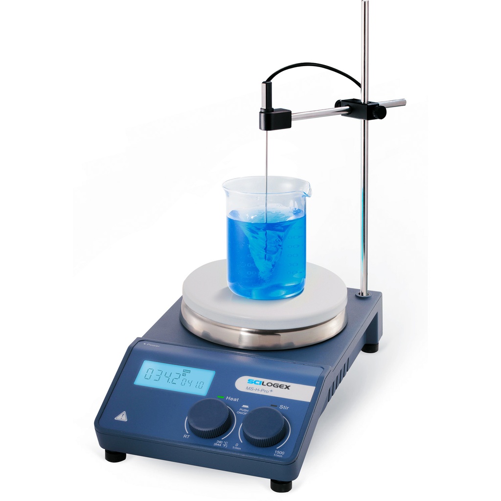 SCILOGEX SCI340-ProT Circular-top LCD Digital Hotplate Stirrer, with timer (340ºC Max.)