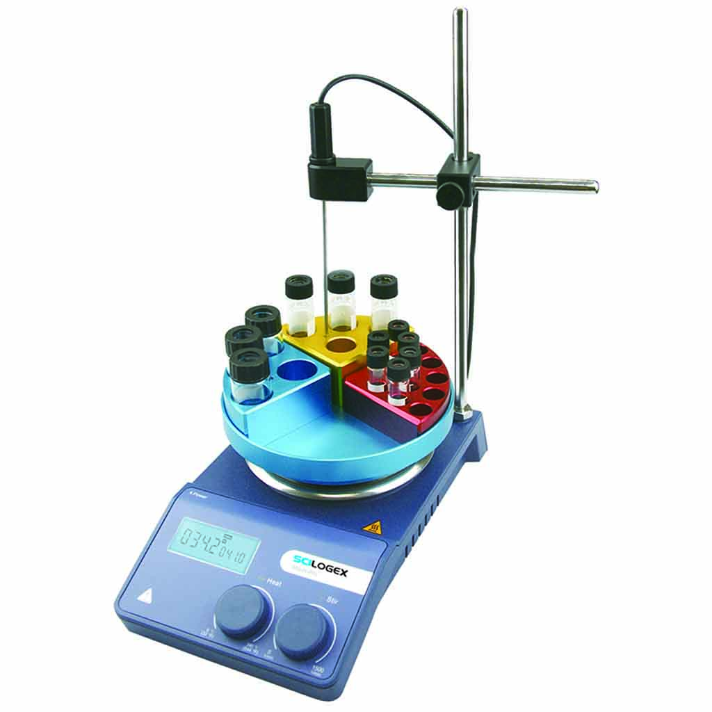 SCILOGEX SCI340-ProT Circular-top LCD Digital Hotplate Stirrer, with timer (340ºC Max.)
