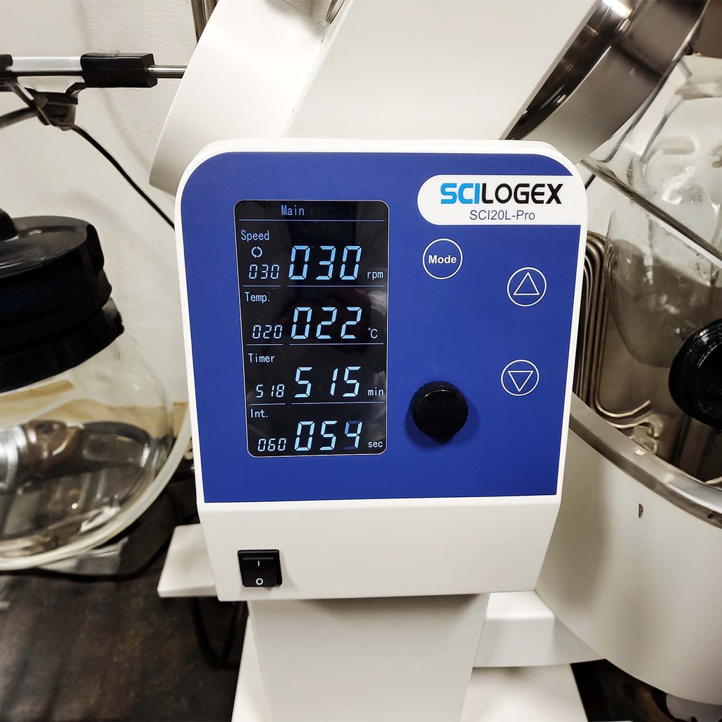 SCILOGEX SCI20L-Pro 20L Rotary Evaporator, Vertical Coiled Condenser, Motorized Lift