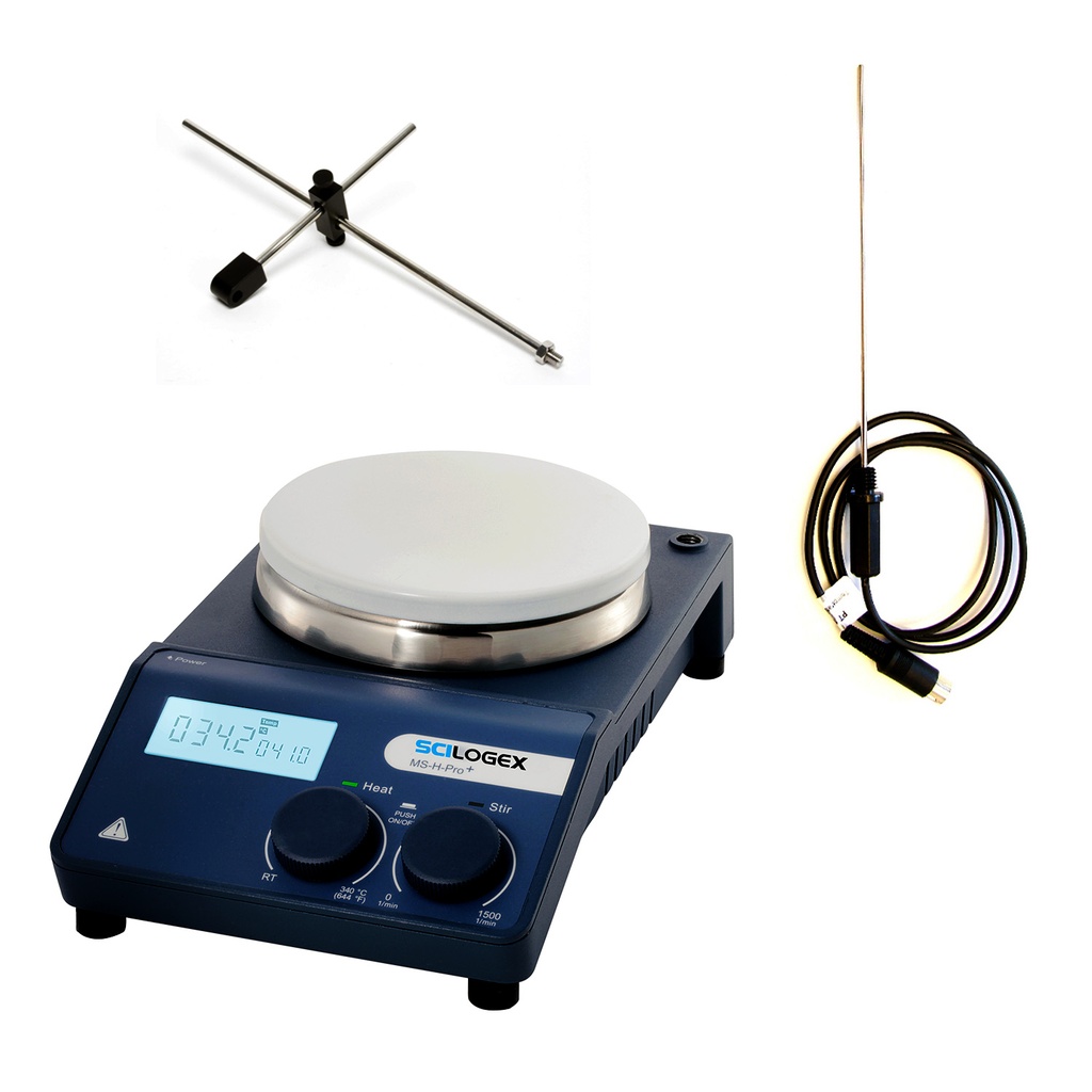 SCILOGEX SCI340-ProT Circular-top LCD Digital Hotplate Stirrer, with timer (340ºC Max.)