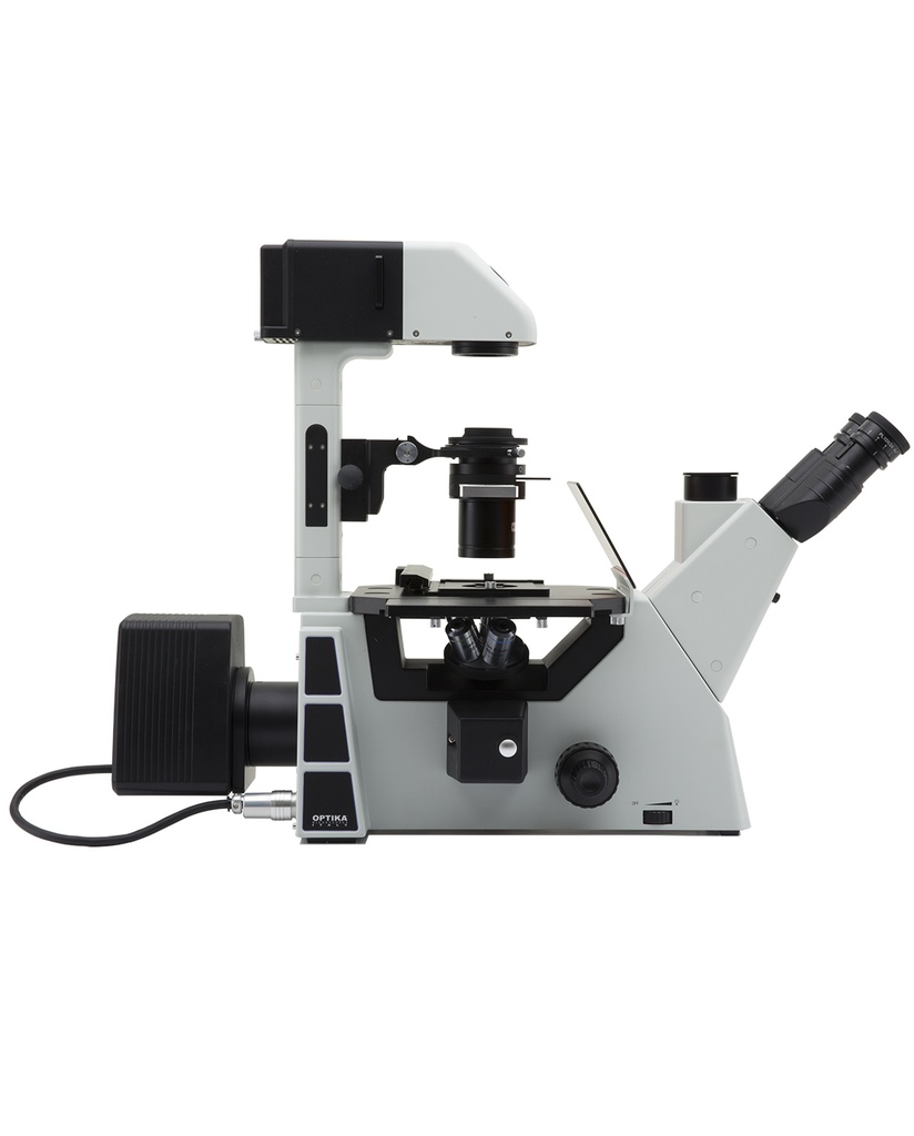 IM-5 Inverted LED fluorescence/phase contrast microscope, IOS, w/o objectives, UV, B&G filter set