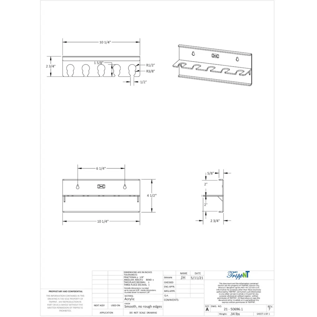 5 Slot Wall Mounted Pipette Holder (4).png