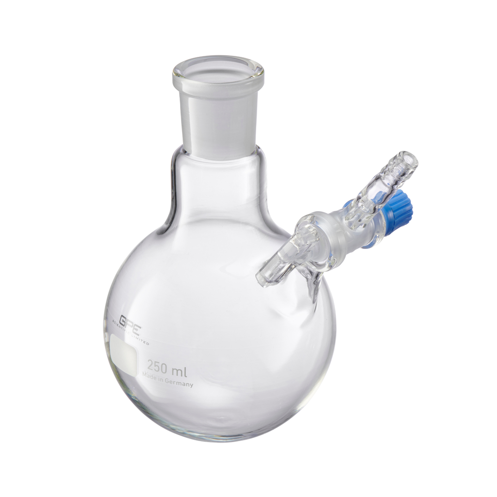 J Young Schlenk Flasks (Round Bottom, Glass Key, Socket)