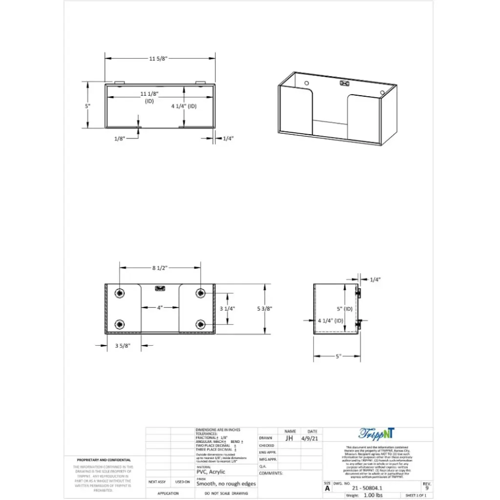 White Glove Box Holders with Clear Acrylic Front and Magnet Mount(10).webp