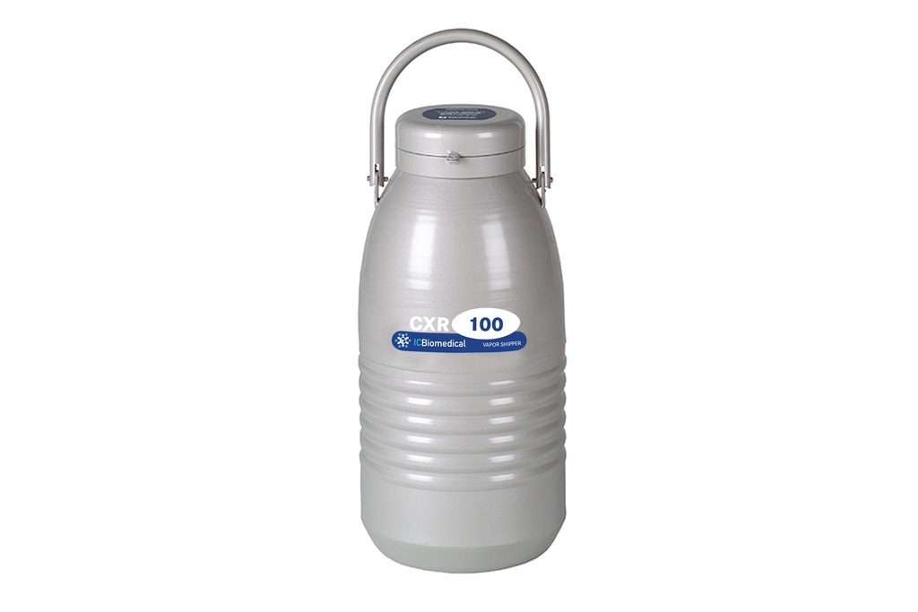 Taylor Wharton by IC Biomedical – CXR100 Cryogenic Shipper with Replaceable Absorbent Material and 11″ Canister (Capacity: 102 x 2.0mL Vials) – IATA Compliant