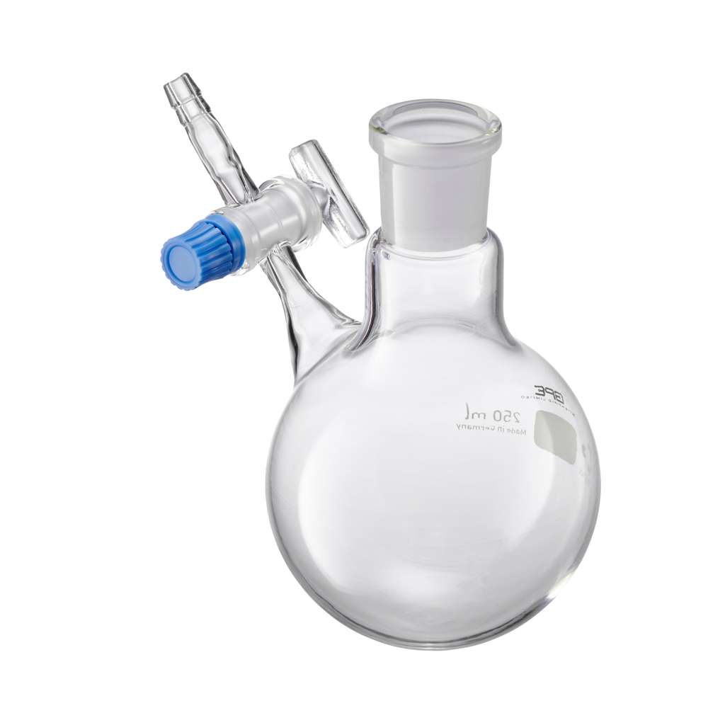 J Young Schlenk Flasks (Round Bottom, Glass Key, Socket)