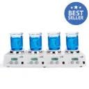SCILOGEX SCI340-4 Digital Hotplate-Stirrer 4-Channel, Ceramic Plates, 340ºC / 1500rpm Max.