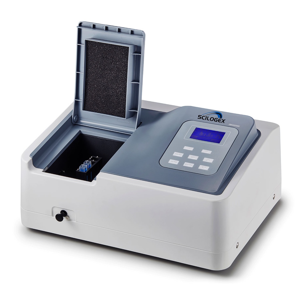 SCILOGEX SCI-UV1100 UV/Vis Spectrophotometer Deuterium lamp and Halogen lamp 190-1100nm, 2nm bandwidth