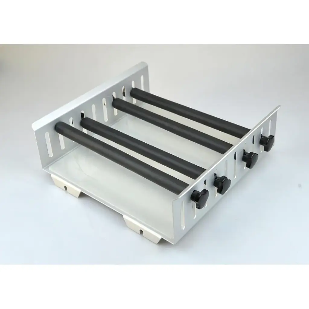 Universal Platform with 4 vertically adjustable clamping bars for use with various flasks/vessels