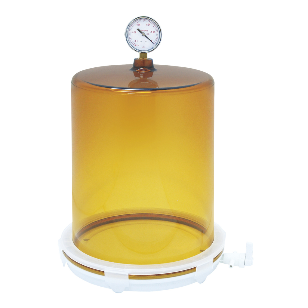 VDP-25UG Vacuum Desiccator with Gauge and UV block effect, 12.1 x 12.1 x 14.7, 5.9lbs