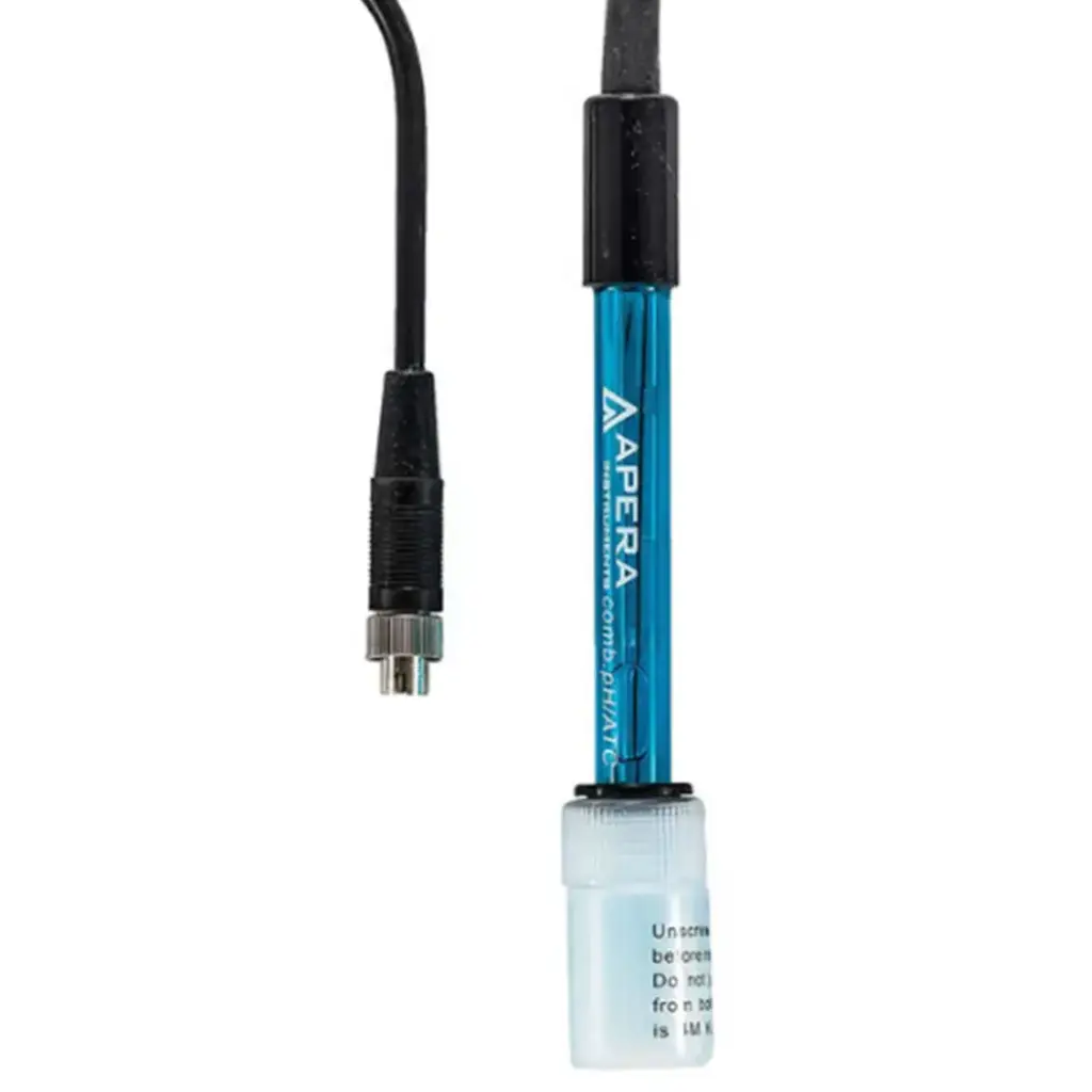 201T-S 3-in-1 pH/temperature Electrode, ATC enabled, 8-pin Connector, for Apera 400(S) Series Portable Meters