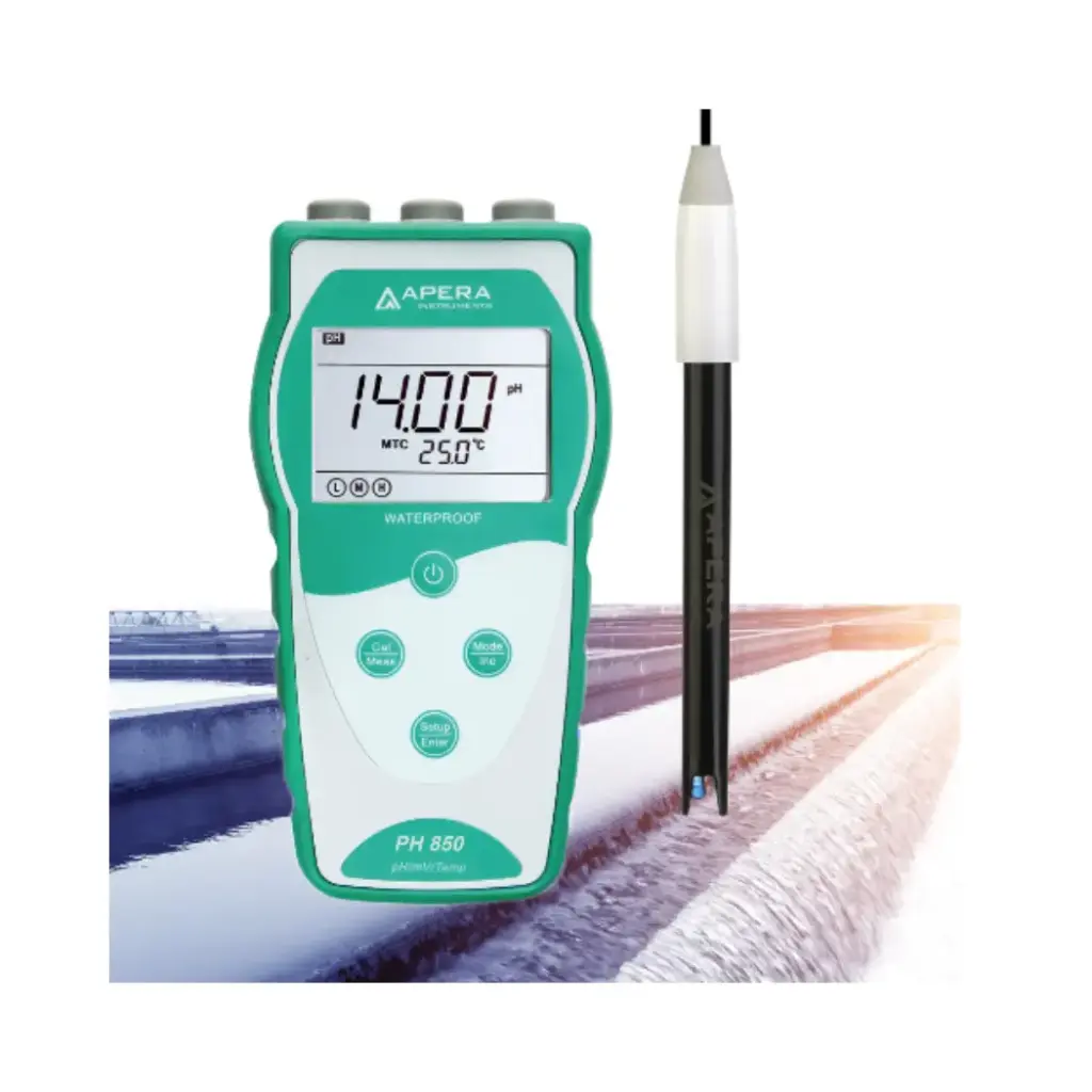 PH850-WW Portable pH Meter for Wastewater Treatment, Equipped with LabSen® 333 Electrode