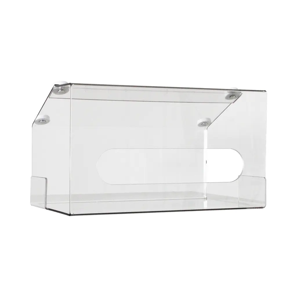 Undermount Two-Bin Large Clear Kimwipe Dispenser, Magnet Mount