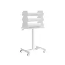 TrippNT 53944 Height Adjustable Doube-Sided Medical Suture Stand Companion Cart, 24 x 61 ½ x 19 ½ inches WHD, 22 pounds