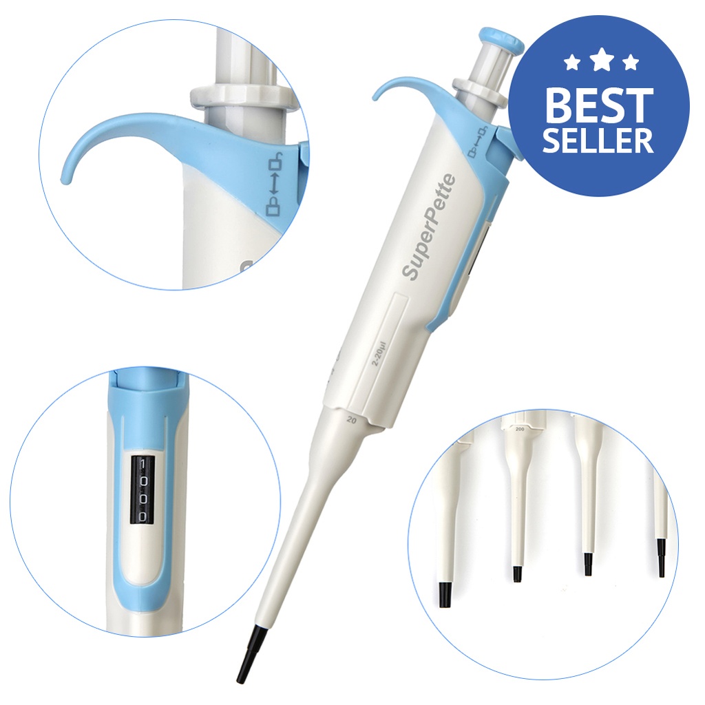SuperPette Autoclavable Pipettors in 7 fully adjustable volume sizes