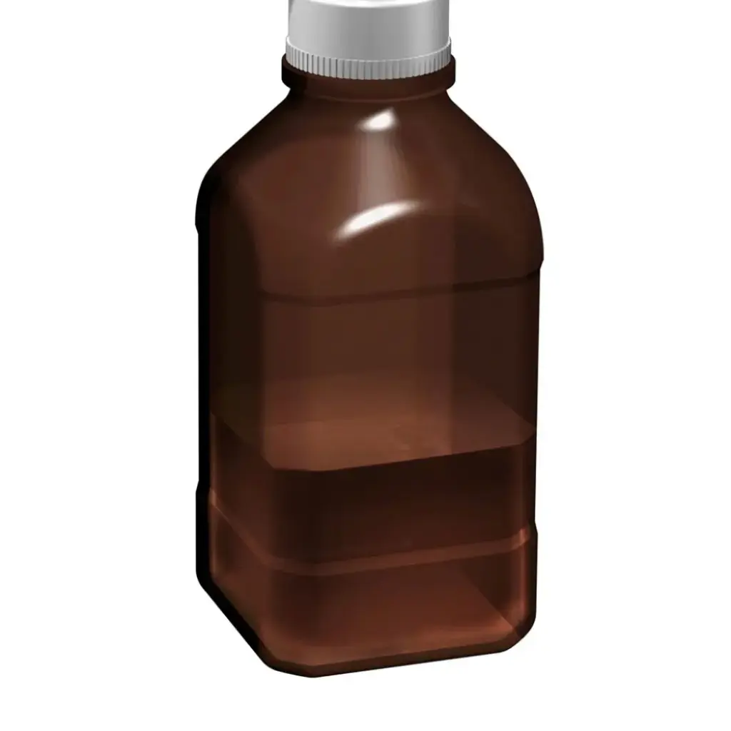 2500ml borosilicate glass autoclavable amber bottle (45mm neck)