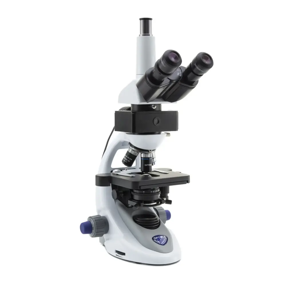 B-290 Trinocular LED fluorescence microscope, 1000x, IOS PLAN, B filter set