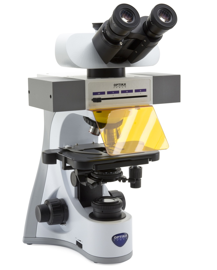 B-510 Trinocular LED fluorescence microscope, 1000x, IOS PLAN F, 4 empty filtersets slots