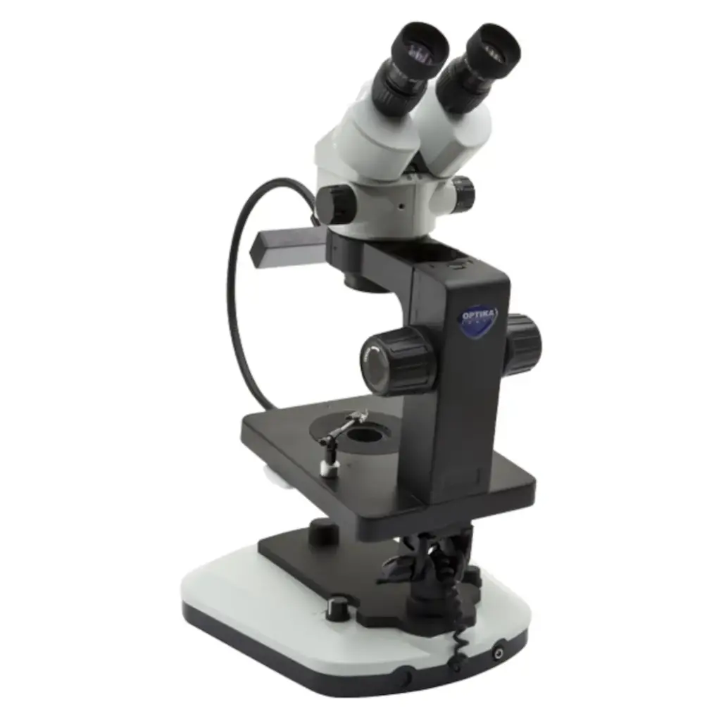 Binocular stereozoom microscope for gemology
