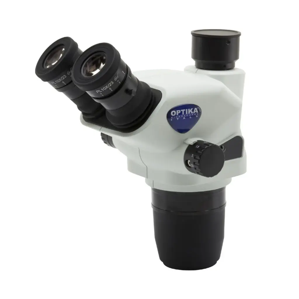 SZ Trinocular Stereomicroscope head, click-stop, 6.7x-45x, Zoom ratio 6.72:1