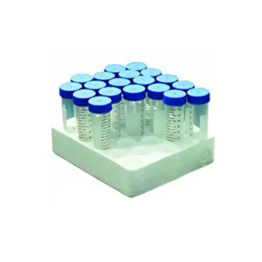 [7109] SCILOGEX 50mL Polypropylene Centrifuge Tube - Conical, Foam Rack, Sterile, 25/Rack, 300/CS