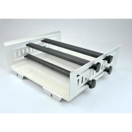 [18900027] Universal Platform with 4 horizontally adjustable clamping bars for use with various flasks/vessels