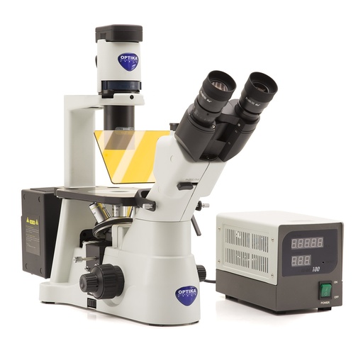 [IM-3F] IM-3 Inverted HBO fluorescence/phase contrast microscope, 400x, IOS LWD PLAN, B&G filter set