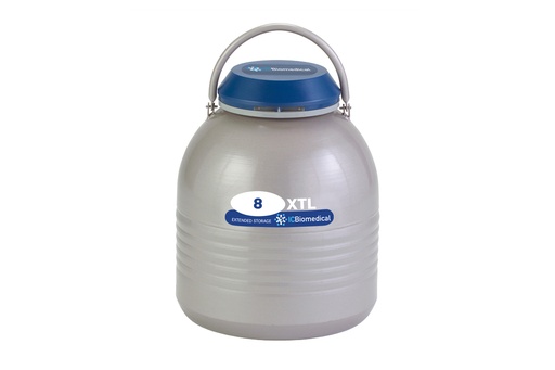[8XTLB-5S] Taylor Wharton by IC Biomedical – XTL8 Cryogenic Sample Storage Freezer with (6) 5″ Canisters (Capacity: 750 x 1/2 cc Straws)