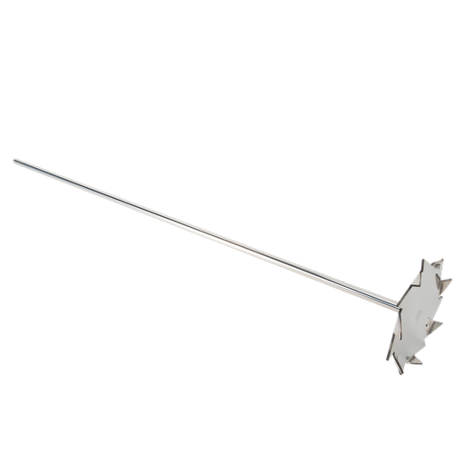 [18900500] Dissolving stirrer, 316L stainless steel. Shaft length 600mm x 8mm diameter. Impeller diameter 100mm.