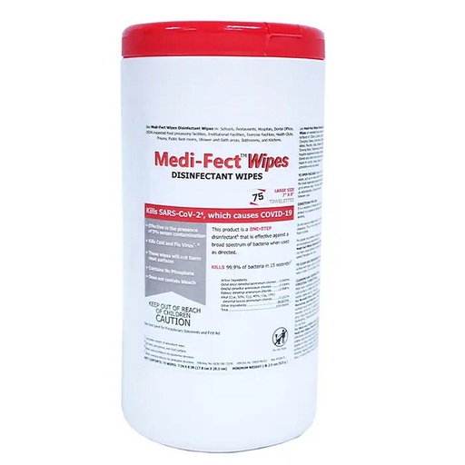 [SCI-DIS6W] Medi-Fect disinfectant wipes, 6 canister per case