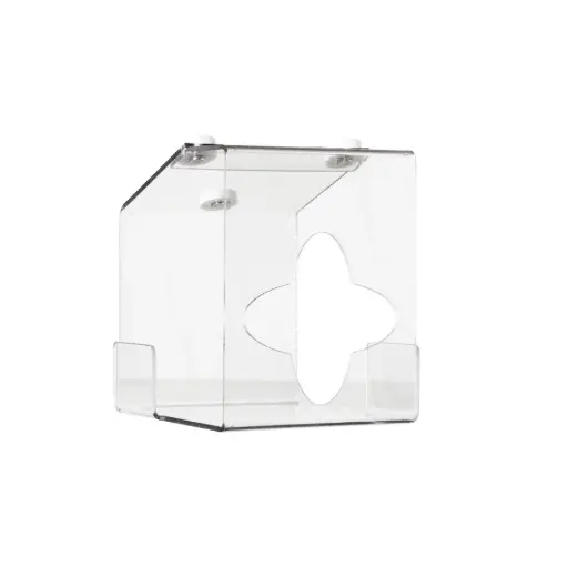 [53999] Undermount Two-Bin Small Clear Kimwipe Dispenser, Magnet Mount