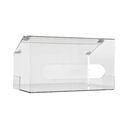 [54000] Undermount Two-Bin Large Clear Kimwipe Dispenser, Magnet Mount