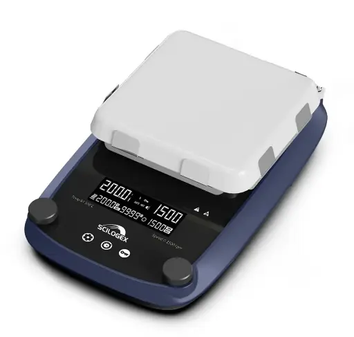 [813227009999] SCILOGEX SCI7-550HSM LCD Digital 7 x 7 in. Magnetic Hotplate Stirrer, ceramic-glass plate, with Timer & Strong Magnet, 110V, 50/60Hz US Plug