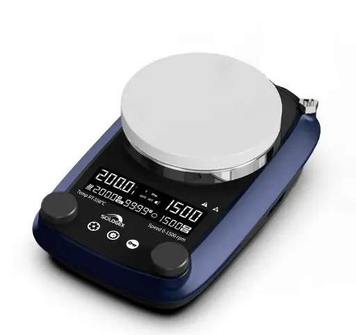 [861462019999] SCILOGEX SCI5-340HSM LCD Digital Circular Magnetic Hotplate Stirrer, ceramic plate, with Timer & Strong Magnet, 110V, 50/60Hz US Plug