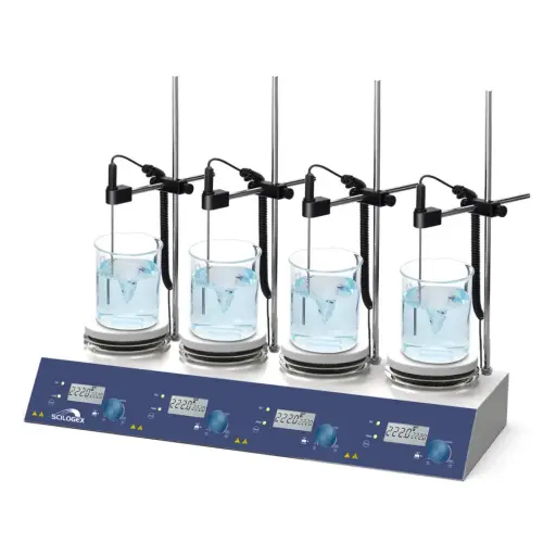 [811421029999] SCILOGEX SCI280-HS4 280C Digital Hotplate-Stirrer 4-Channel, Ceramic Plate, 110V, 50/60Hz, US Plug