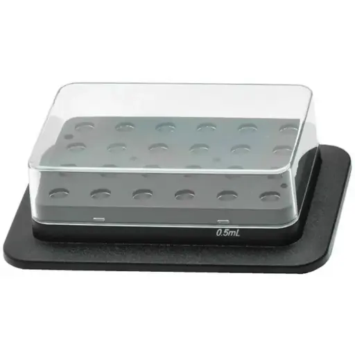 [18900238] 0.5mL x 24 block, 8.1mm dia. x 26mm depth, with clear lid