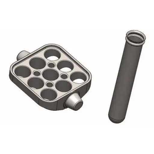 [19400045] 4 x Buckets & 4 x 9 tubes 3mL & 7mL capacity including adapters