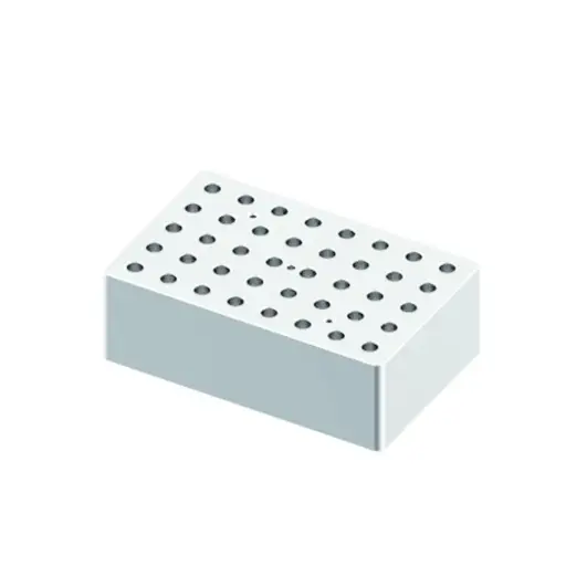 [18900219] Block, used for 0.5mL tubes, 40 holes (15 x 9.5 x 5cm)